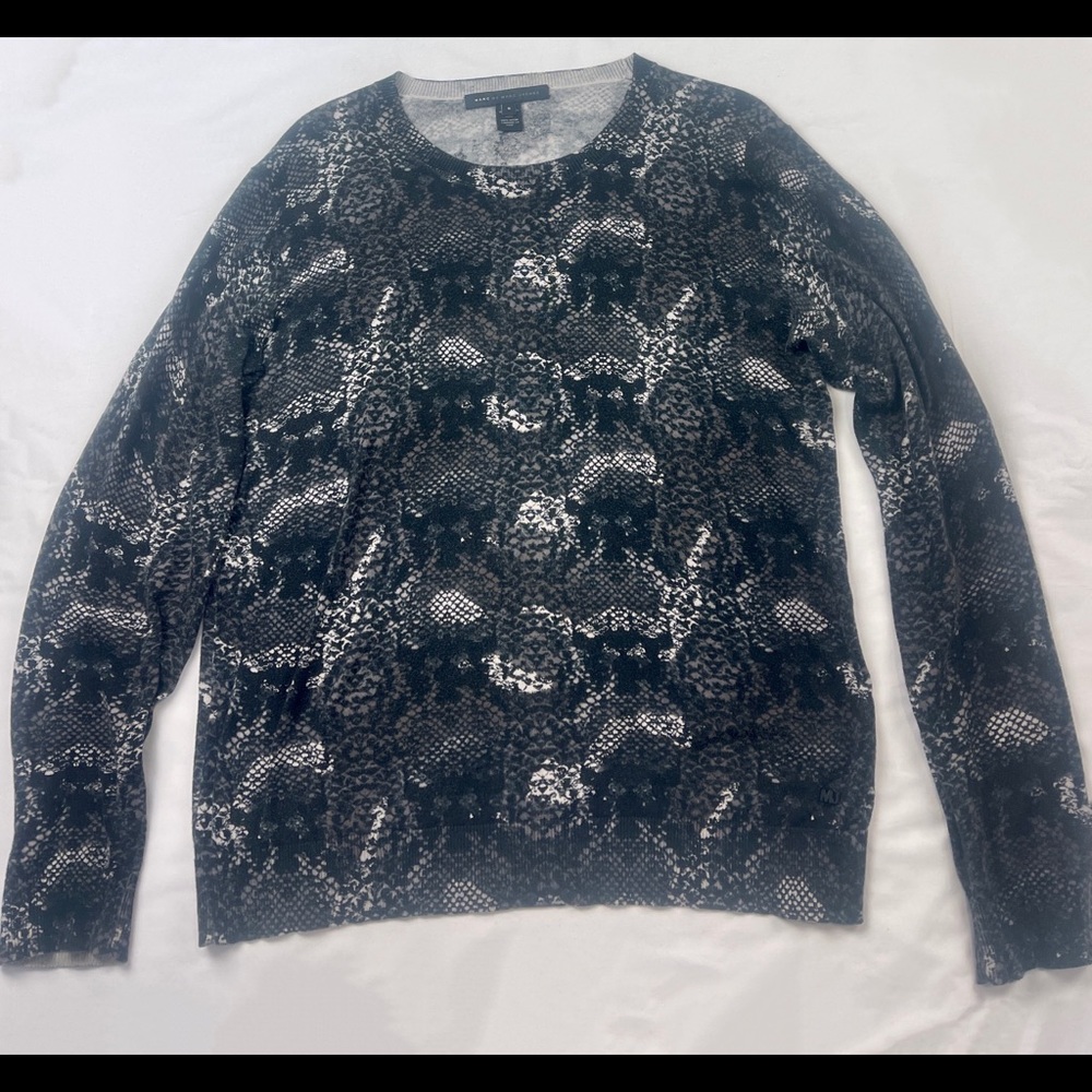 *SOLD* Marc Jacobs Snakeskin Knit Crewneck Sweater